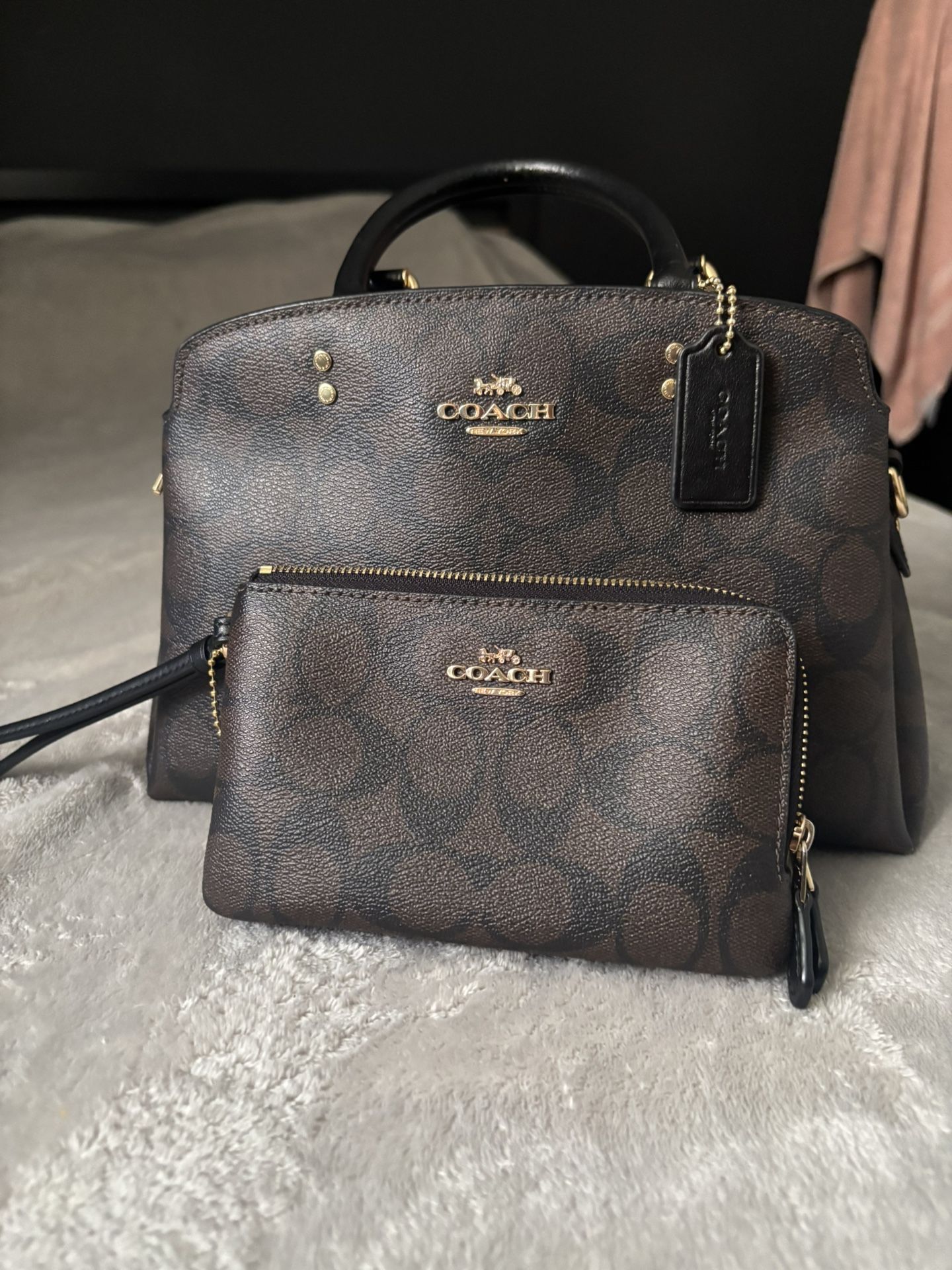 Coach Lillie Carryall Handbag With Matching Wristlet