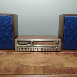 Vintage Panasonic Stereo With Acoustics1 Speakers