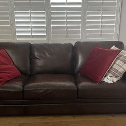 Brown Leather Sofa