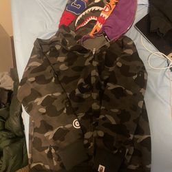Bape Hoodie Double Hoodie 