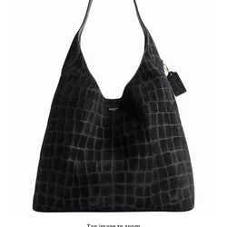 Coach Brooklyn 39 LARGE Embossed Croc Brooklyn 39 Hobo Tote Bag