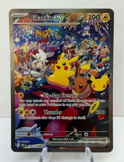 Pokemon TCG: Pikachu EX 150/128- 30th celebration- special illustration rare