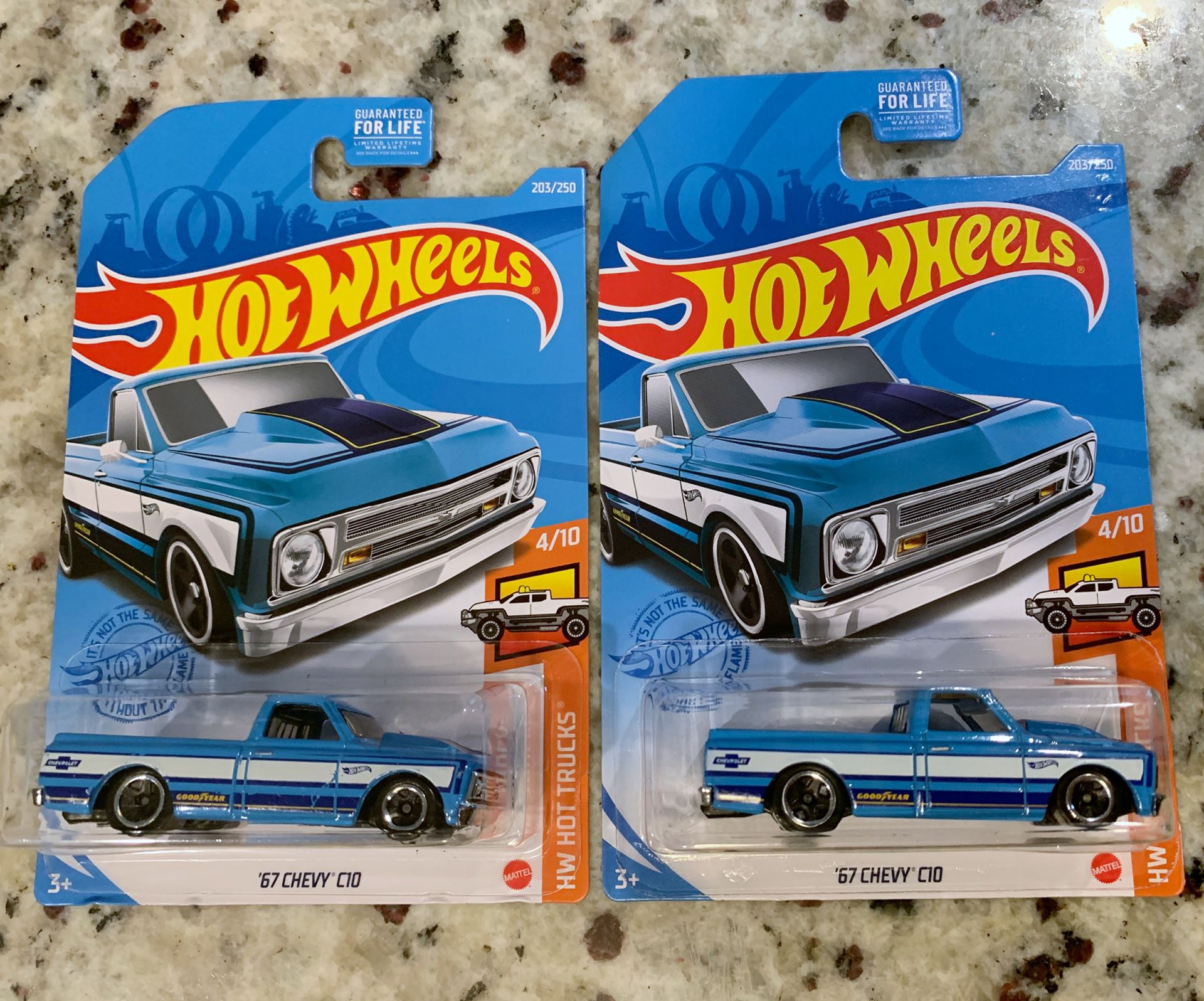 (2) Hot Wheels ‘67 Chevy C10s