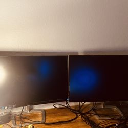 Two Computer Monitors 