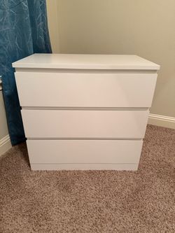White 3 Drawer Dresser