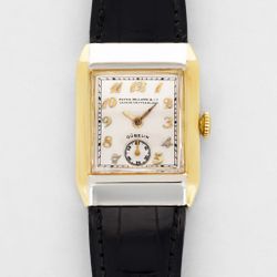 PATEK PHILIPPE YELLOW & WHITE GOLD GUBELIN ART DECO WATCH