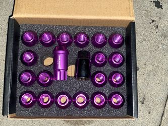 Piece M12 x 1.5 Aluminum Alloy Wheel Lug + 1 X Deep Drive Extension (Purple)