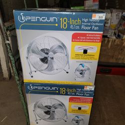 Brand New 18" Penguin Fans