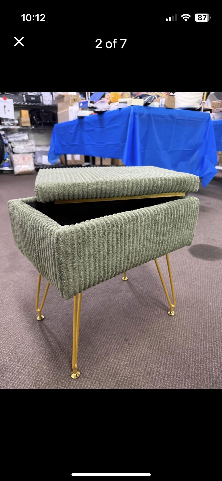 Vanity Stool with Storage  