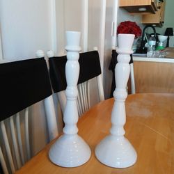 13 Inch White Pillar Candles