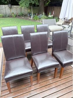 6 high back dining chairs