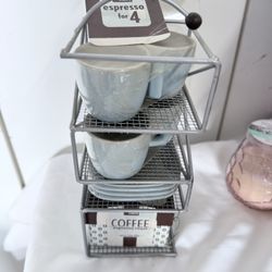 Brand New Espresso Cup & Saucer Set X4
