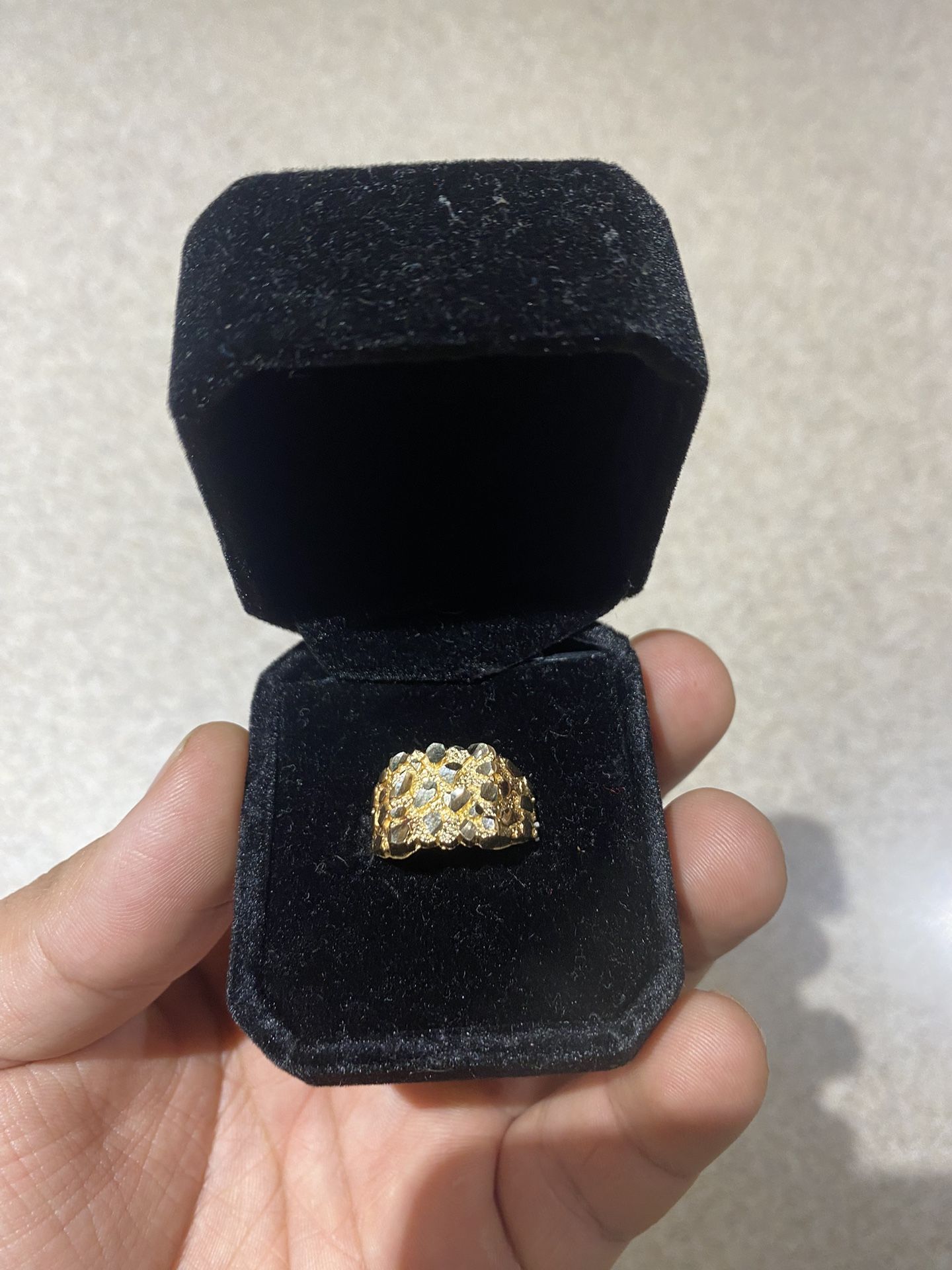 13mm Gold Nugget Ring