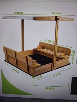 Wooden Sandbox-  Like new!