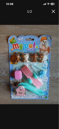 NEW My Pet Play Set Toy Puppy Dog Slide See Saw Camera Luggage Fun Mini Game Kids Children Boy Girl