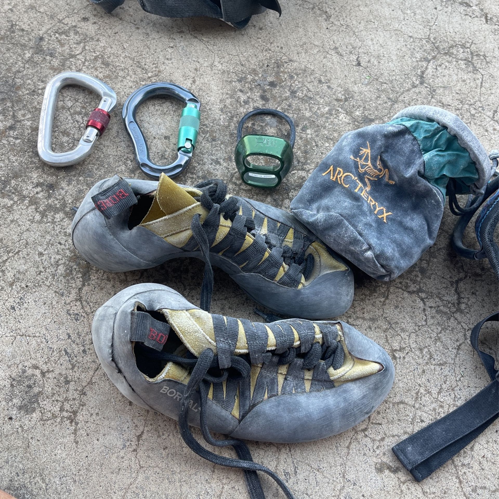 Boreal Rock Climbing Shoes Size 9 And Gear