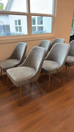 West Elm Upholstered Dining Chairs (set of 6)