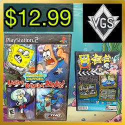 *RETRO* SpongeBob SquarePants Lights, Camera, Pants! PS2