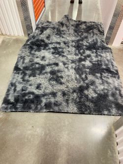 Large Gray Shag Area Rug