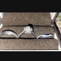 Engagement Ring And Wedding Bands