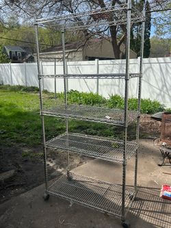 NSF stainless steel 5 tier rack.
