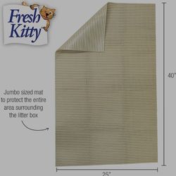 Fresh Kitty Durable XL Jumbo Foam Litter Mat – BPA and Phthalate Free, Water Resistant, Traps Litter from Box, Scatter Control, Easy Clean Mats 40"x25