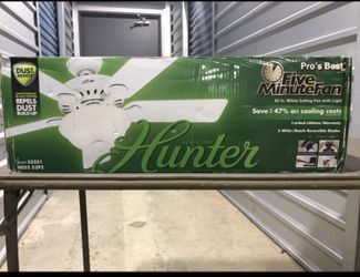 Hunter Pro’s Best 5 min white ceiling fan 52”