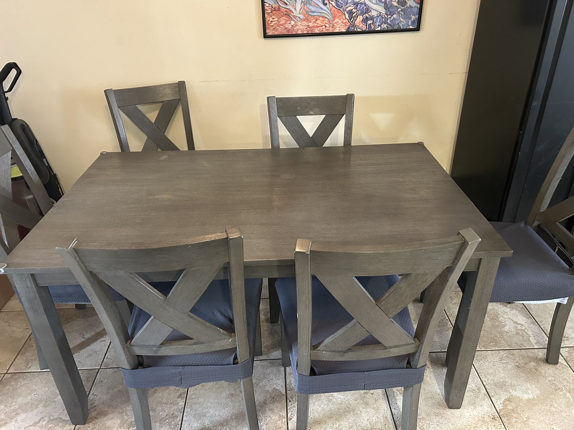 Grey Dining Table And 6 Chairs