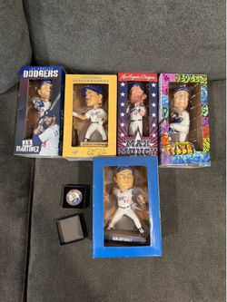 Dodgers bobble heads and pin unopened