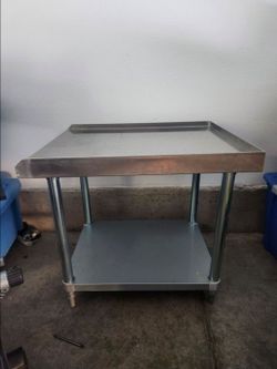 Small stainless steel food prep table