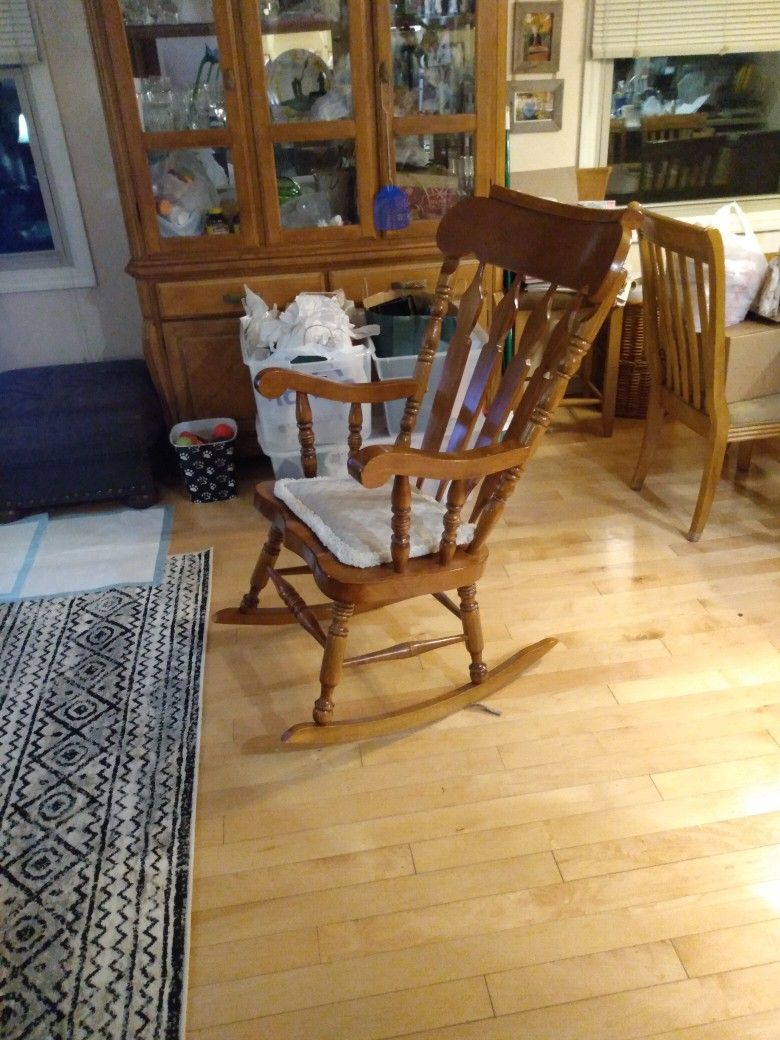 Large Solid Wood Rocker