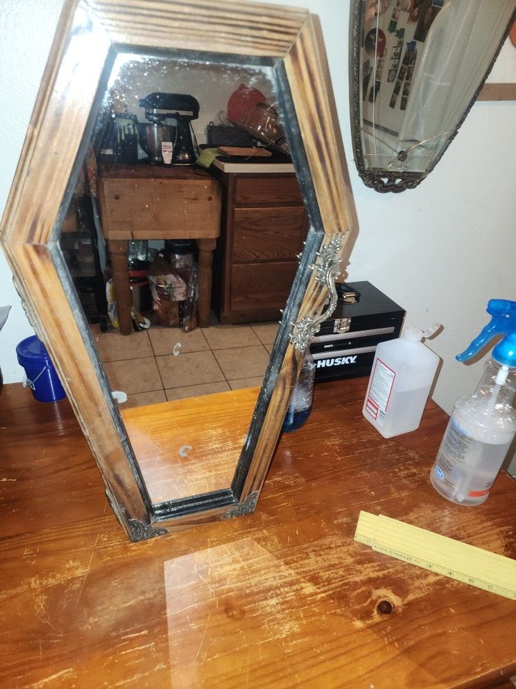 Coffin Vanity Mirror Cabinet
