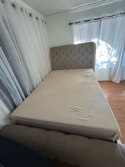 Wood bed frame King size