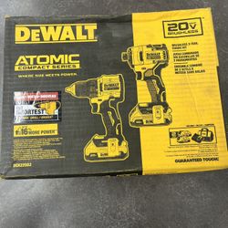 Dewalt DCK225D2 Atomic 20V Brushless 2 Tool Kit NEW