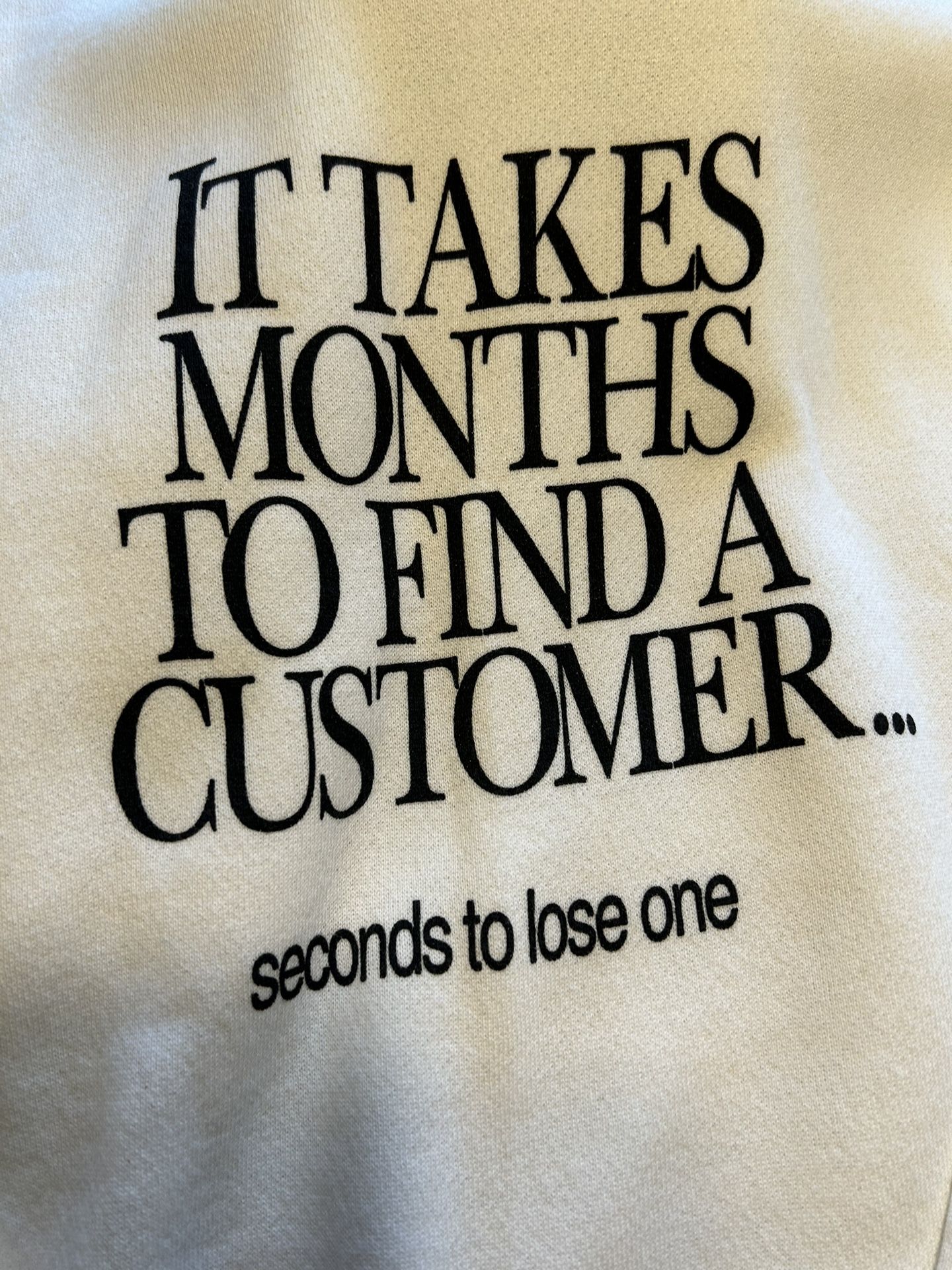 It Takes Months………. Sweatshirt XL