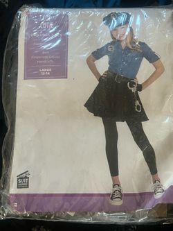 Cop Cutie Girls Halloween Costume Large 12-14