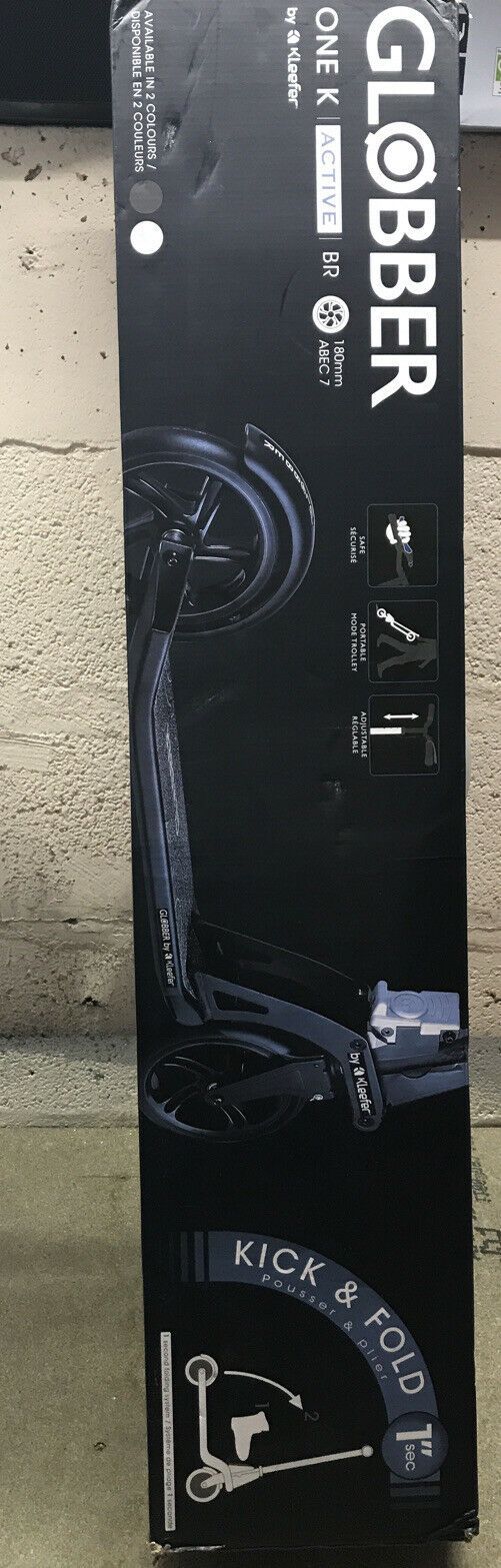 NEW Globber One K Active Kick Scooter with Brake - Black