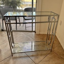 Entryway glass And Metal Table