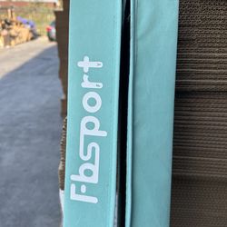 FBSPORT 8ft/9ft/9.5ft Balance Beam Folding Gymnastics Beam Foam Balance Floor Beam Equipment for Kids Adults, Suede Cover Anti Slip Base with Carry Ba