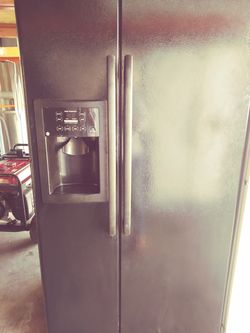 Black refrigerator
