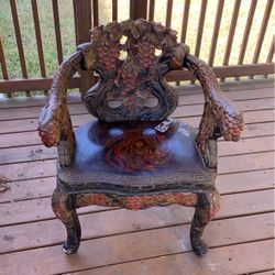 Antique Chinese dragon chair designed