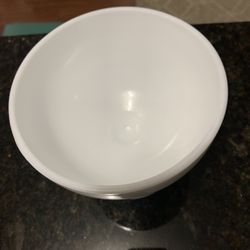 White Milk Glass Bowl On Pedestal