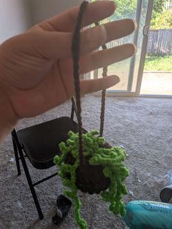 Crochet hanging plants