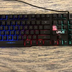 Keyboard with Let lights for games