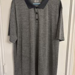 BCG Golf Men’s Polo Shirt Adult XL Gray Striped Lightweight Outdoor