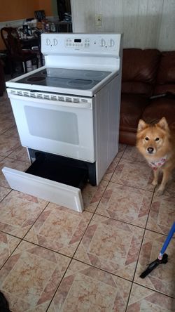 Flat top stove , oven