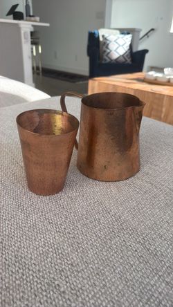 Copper Jug & Cup