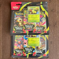 Pokemon Perfect Order 3-pack Blister Sealed Lot of 2