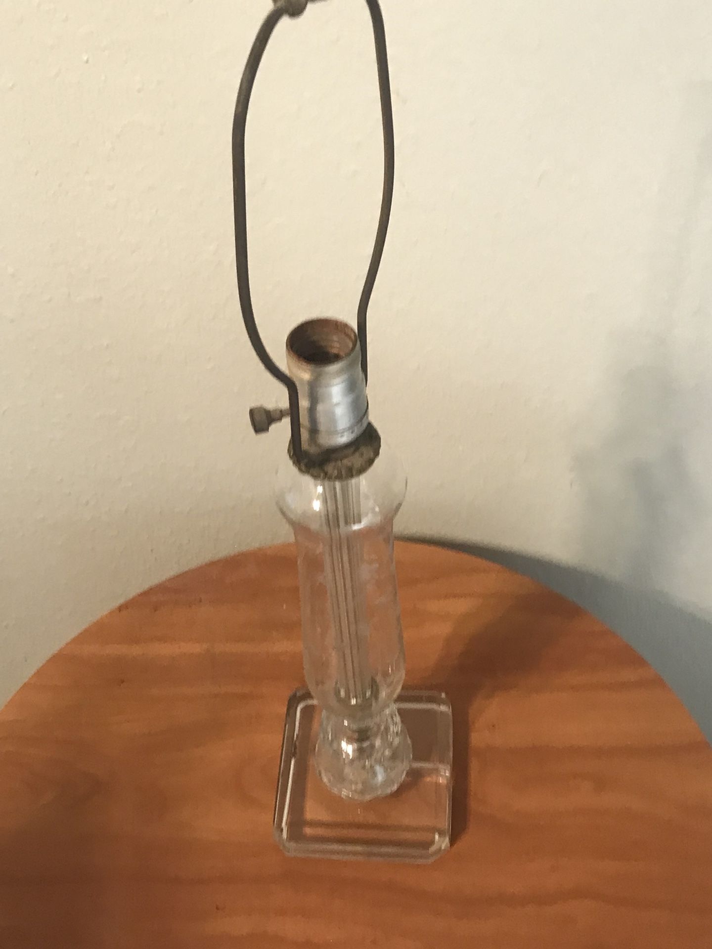 Crystal lamp base as is