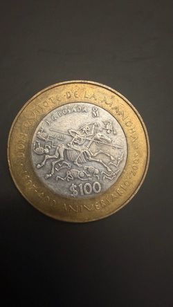 Mexico $100 Don Quixote 400th Anniversary Coin